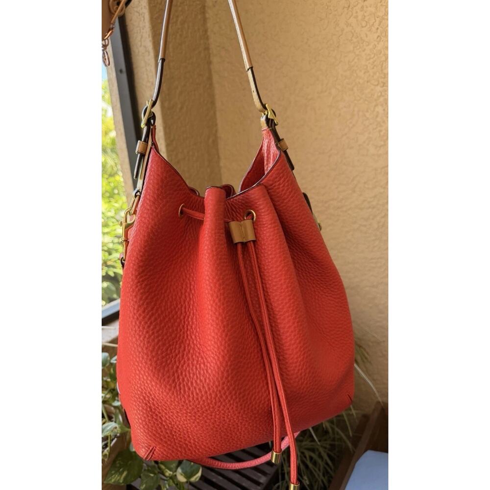COACH Legacy Dream Soft Red Pebbled Leather Drawstring Bag 25306 Authentic - Picture 11 of 16